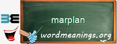 WordMeaning blackboard for marplan